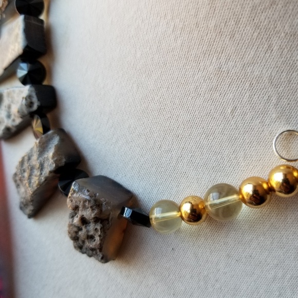 Reversable Handcrafted Agate and Onyx Statement necklace -Only 1 Made! - Picture 8 of 16